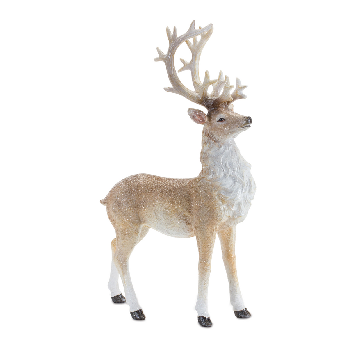 Glittered Holiday Deer Figurine (Set of 3) -Ship Only