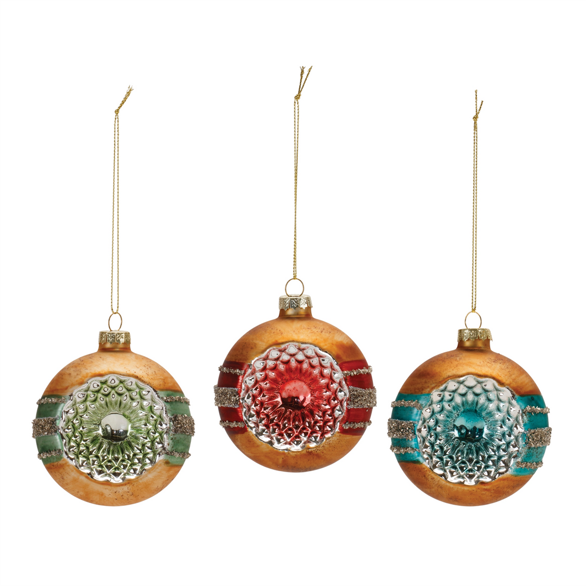 Glass Reflector Ball Ornament (Set of 12) -Ship Only