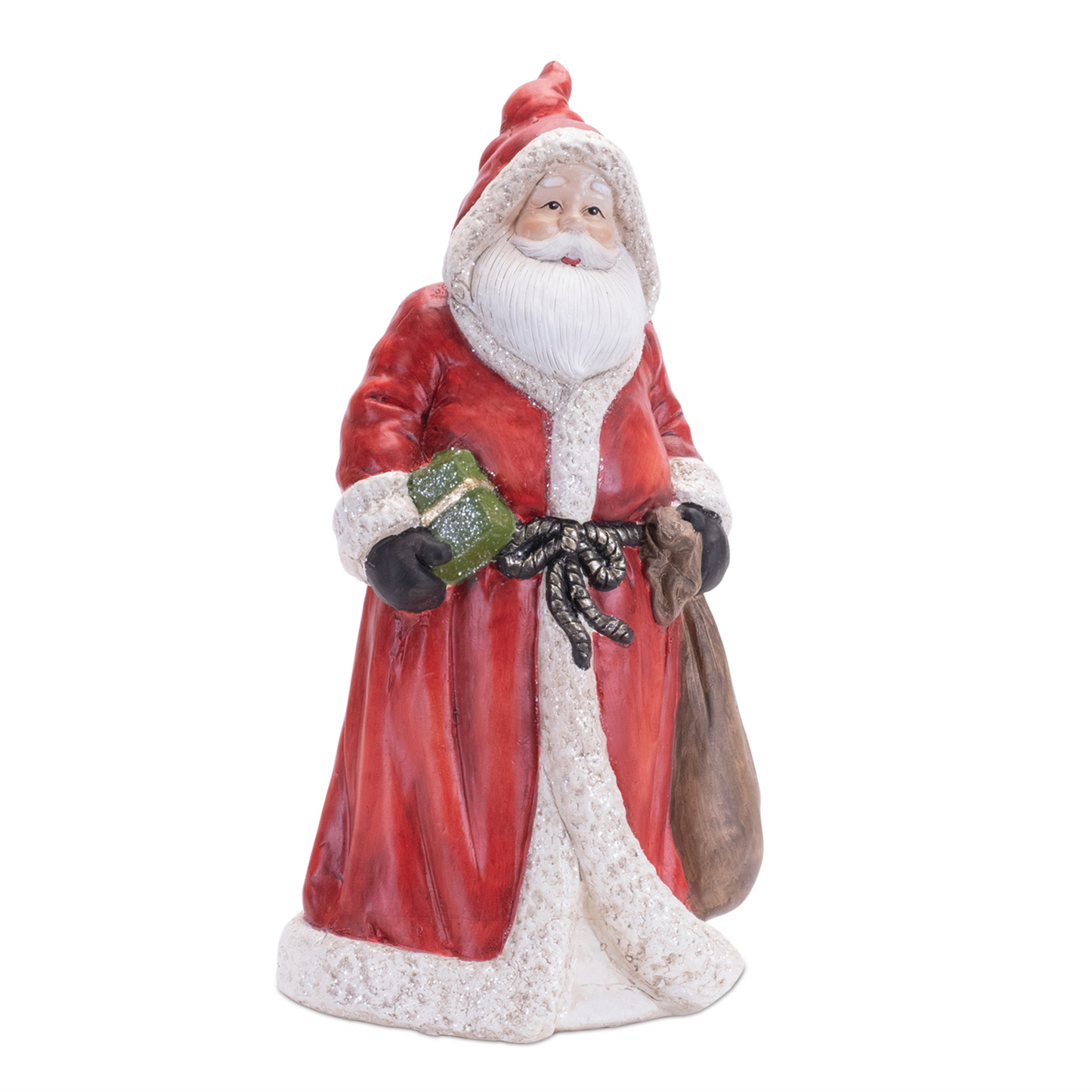 Hooded Terracotta Santa Figurine (Set of 2) -Ship Only