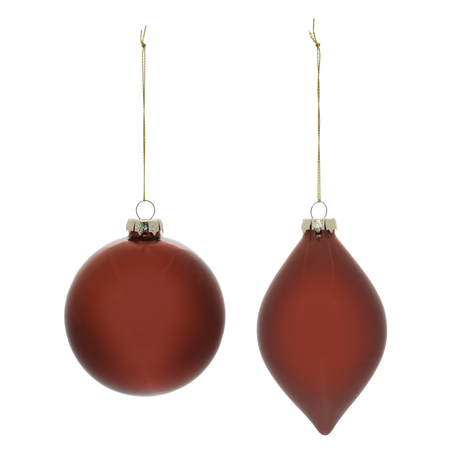 Red Glass Ball Ornament (Set of 6) -Ship Only
