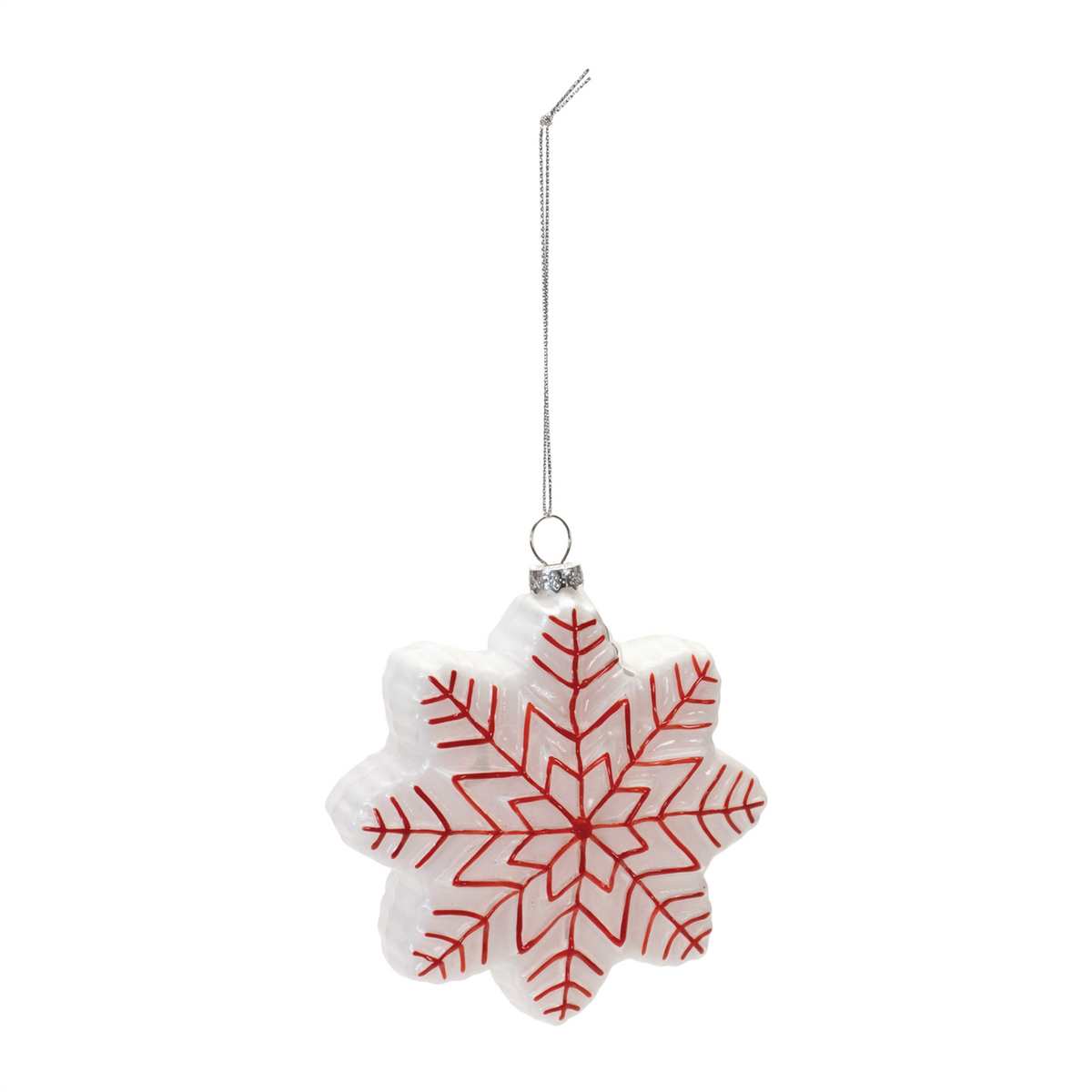Glass Snowflake Ornament (Set of 12) -Ship Only
