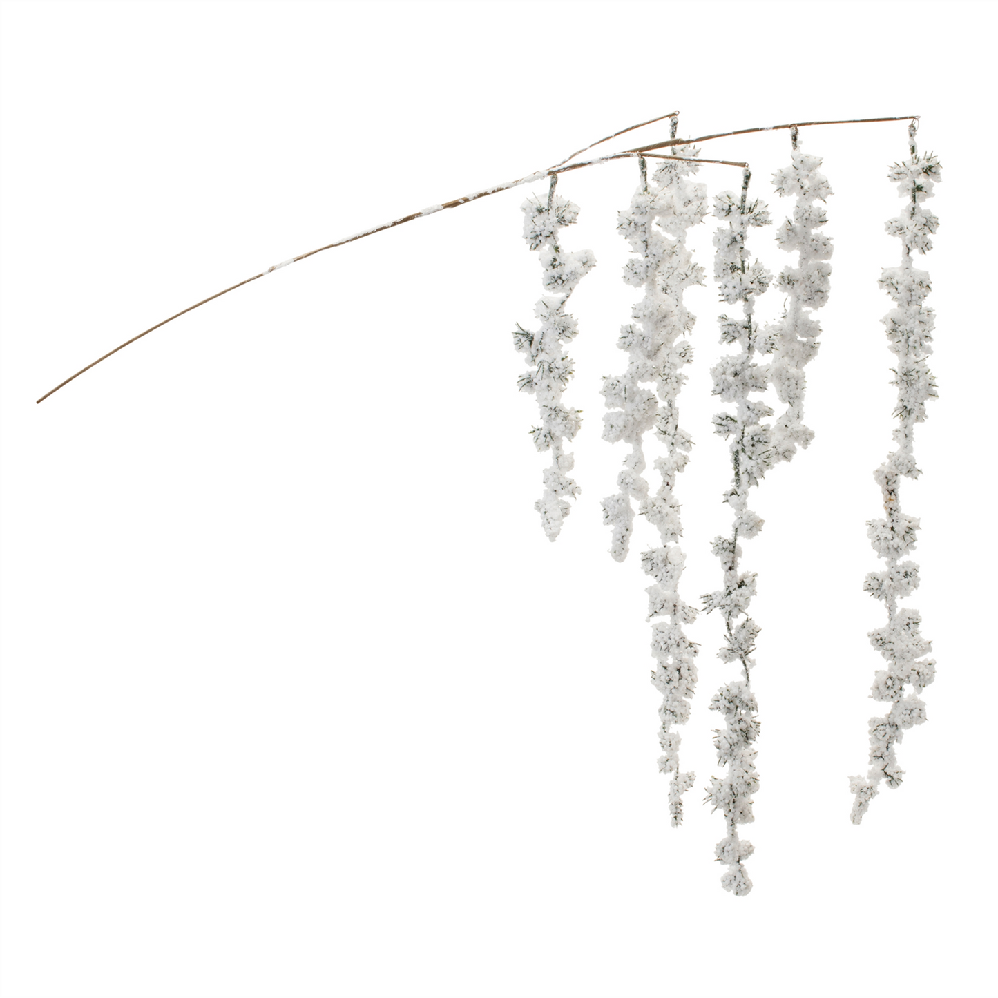 Snowy Hanging Berry Branch (Set of 2) 25”H Plastic -Ship Only