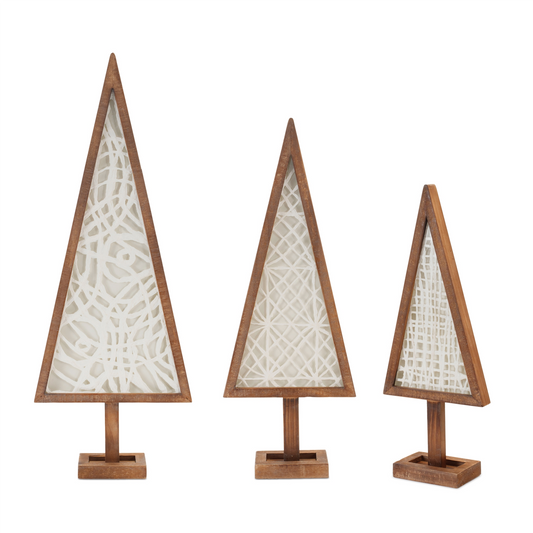 Framed Tree (Set of 3) 19"H, 23"H, 29"H Paper/Wood/MDF -Ship Only