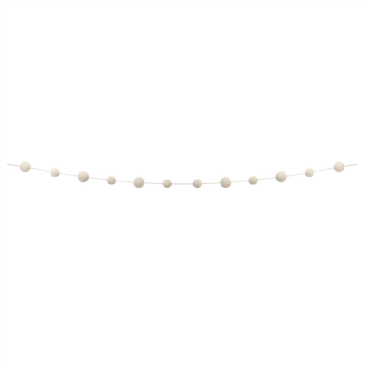 Pom Pom Garland (Set of 2) 6'L Polyester -Ship Only