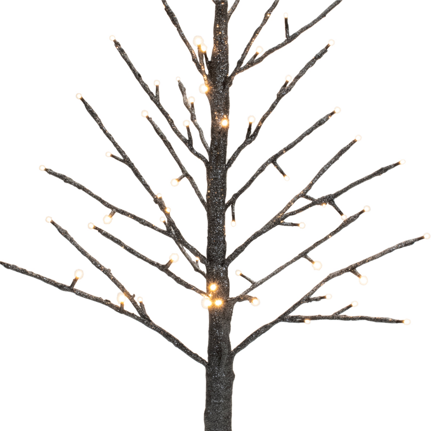 LED Black Glittered Twig Tree 36"H -Ship Only