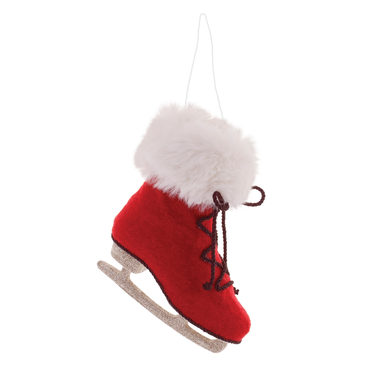 Fluffy Ice Skate Ornament (Set of 6) -Ship Only