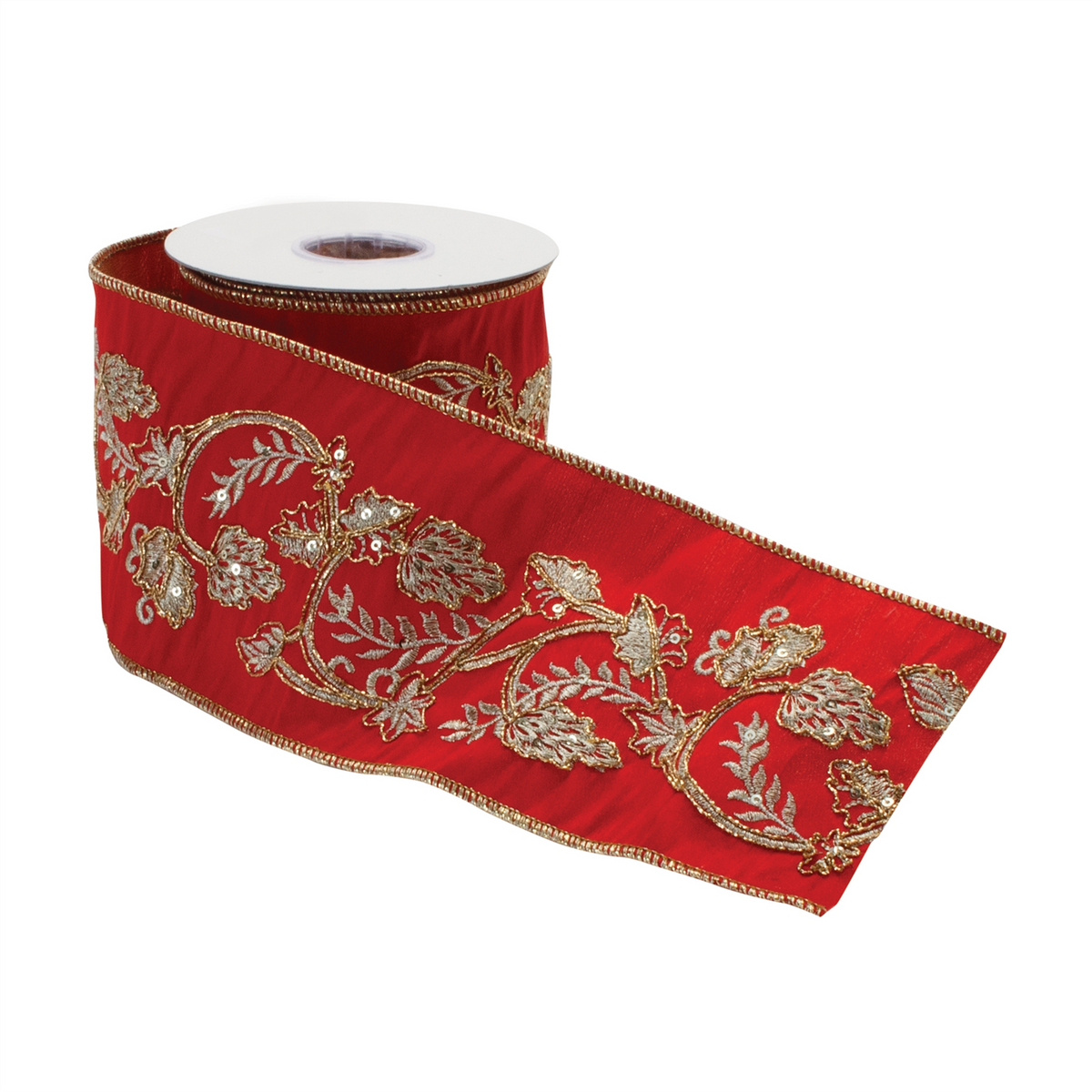 Ornate Holiday Ribbon 4" x 5 yds -Ship Only