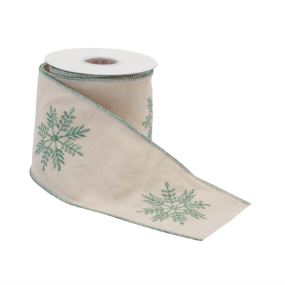 Festive Elegance Wired Cotton Ribbon