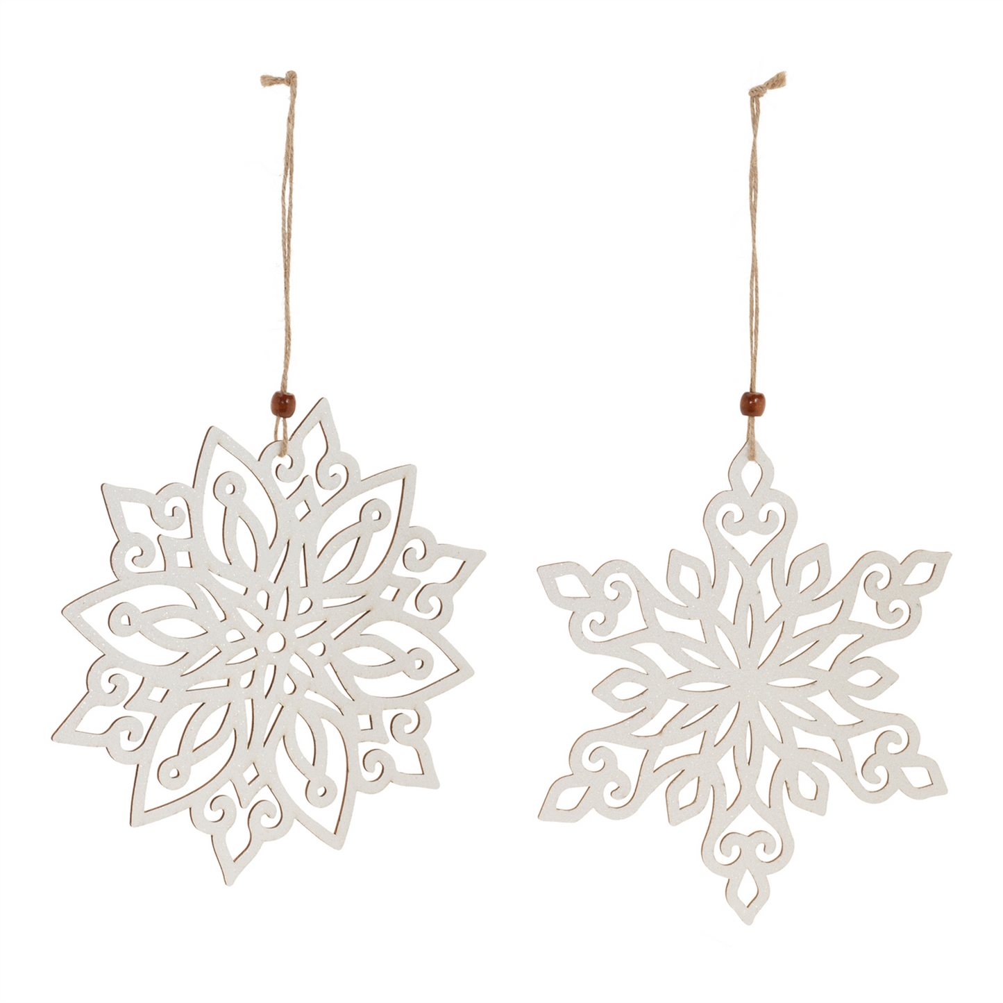 Wood Cut-Out Snowflake Ornament (Set of 24) -Ship Only