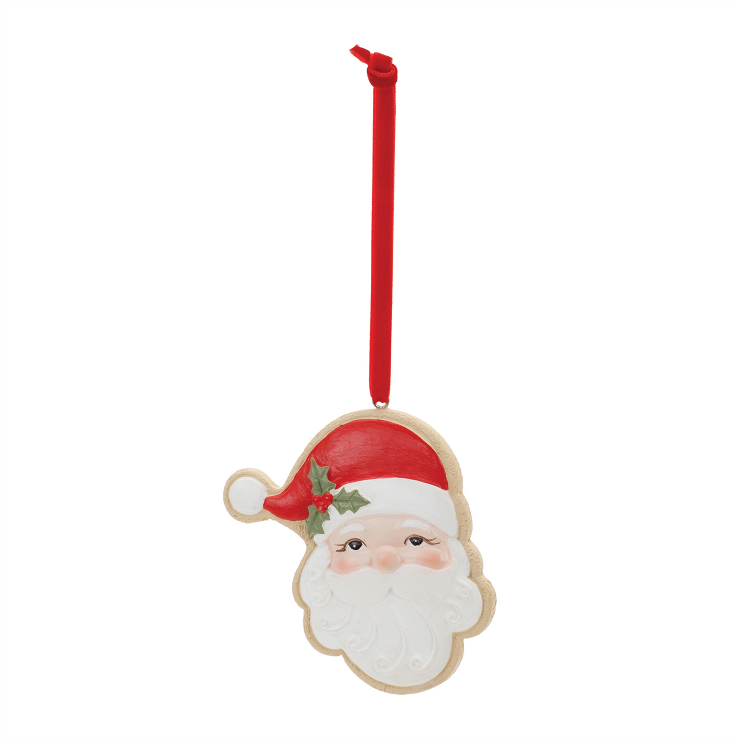 Frosted Santa Cookie Ornament (Set of 12) -Ship Only