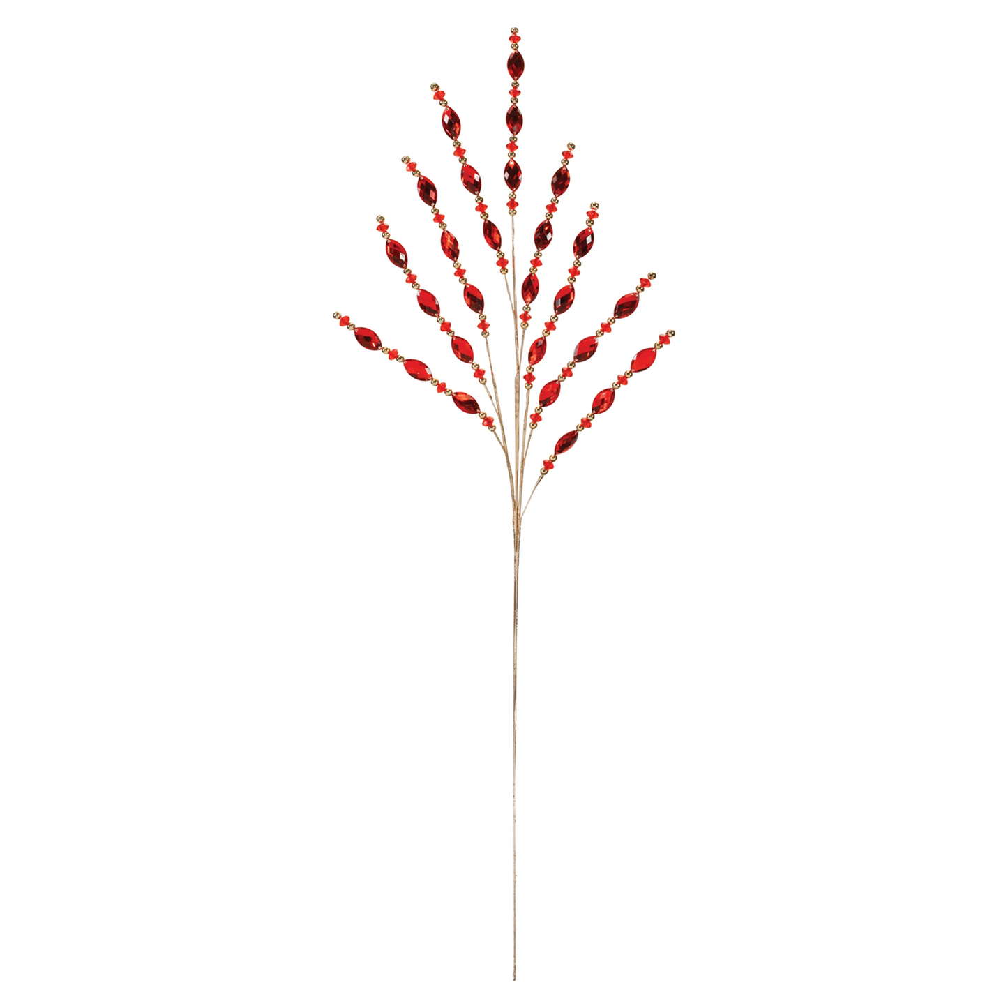 Red Jewel Bead Spray (Set of 2) -Ship Only