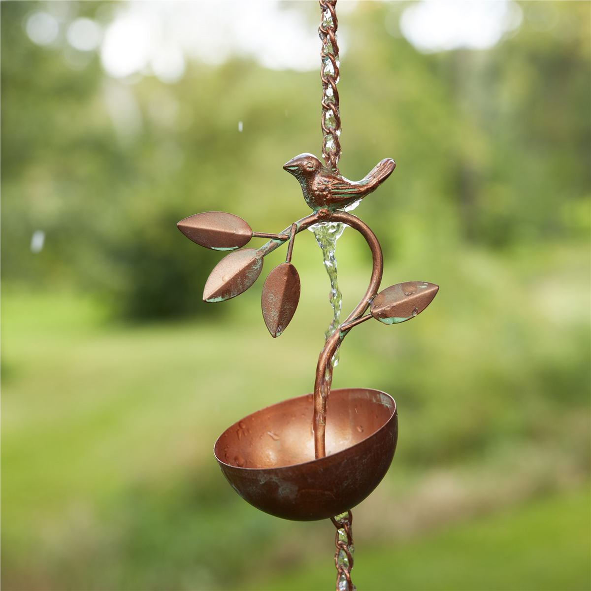 Bird Branch Rain Chain 70"L -Ship Only