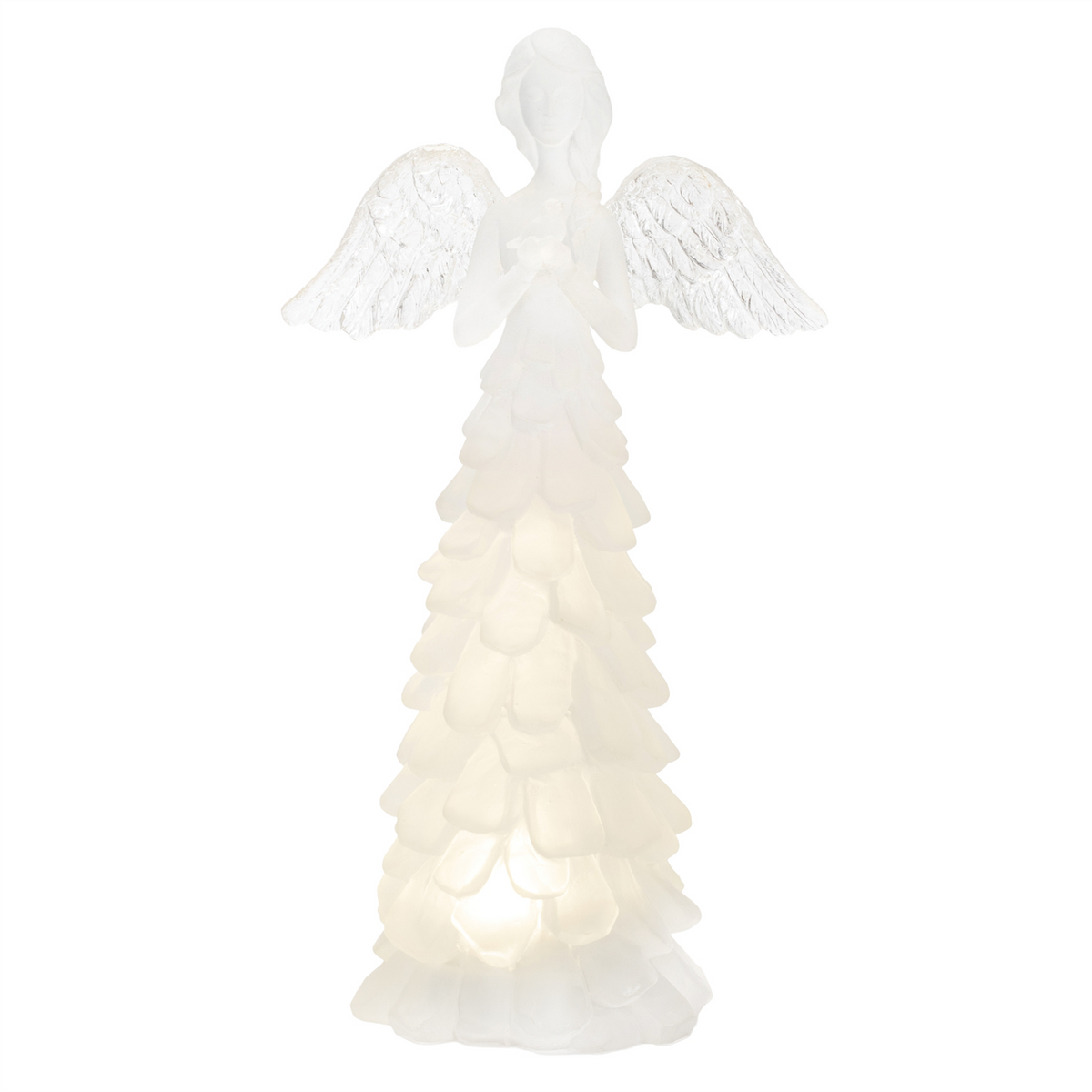 LED Angel (Set of 2) 9.5”H Resin 3 AAA Batteries, Not Included -Ship Only