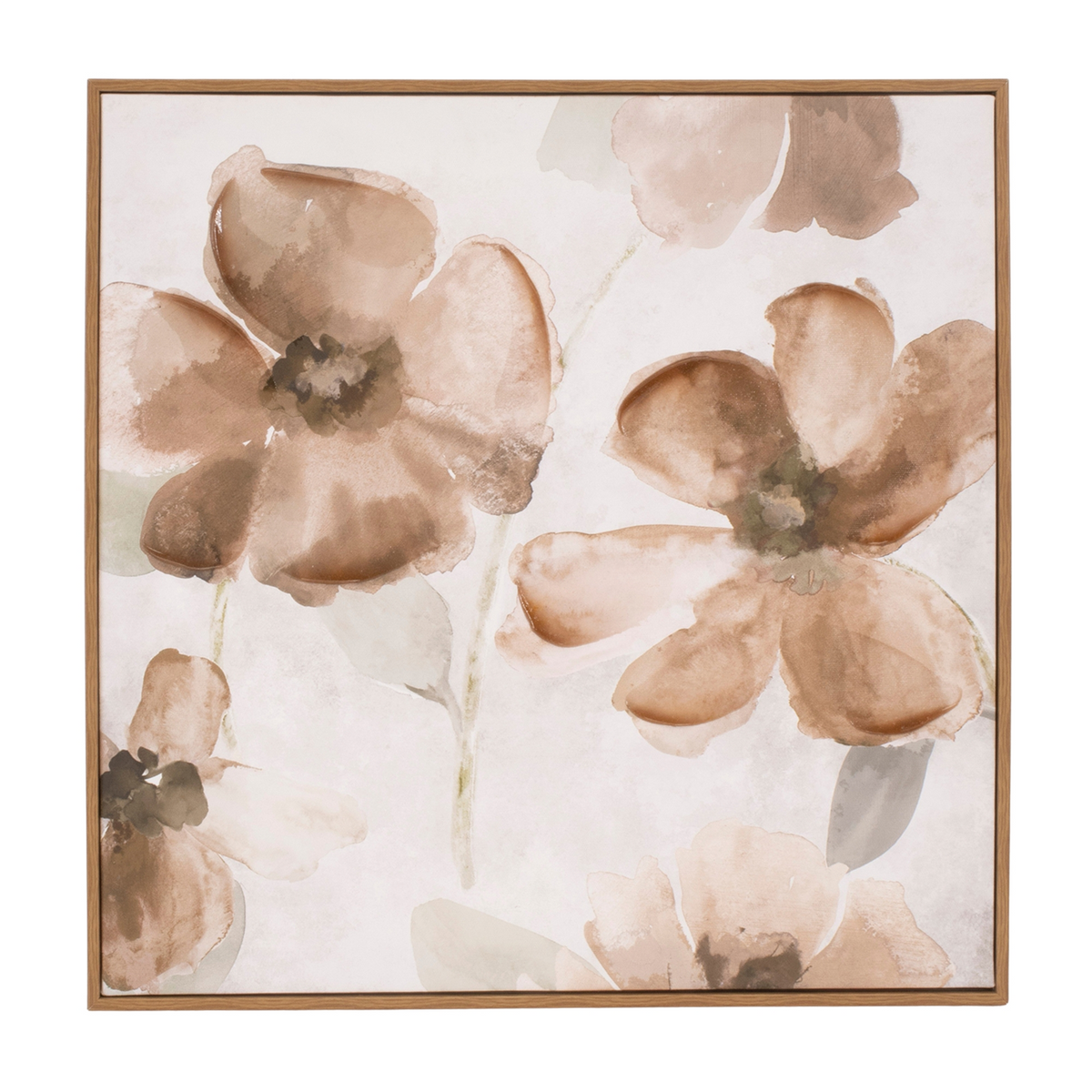 Wood Floral Block Plaque (Set of 2) -Ship Only