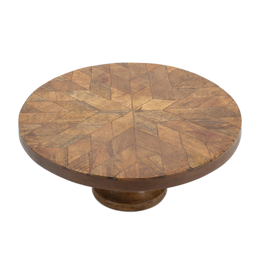 Pedestal 10.5"D x 4.5"H Wood -Ship Only