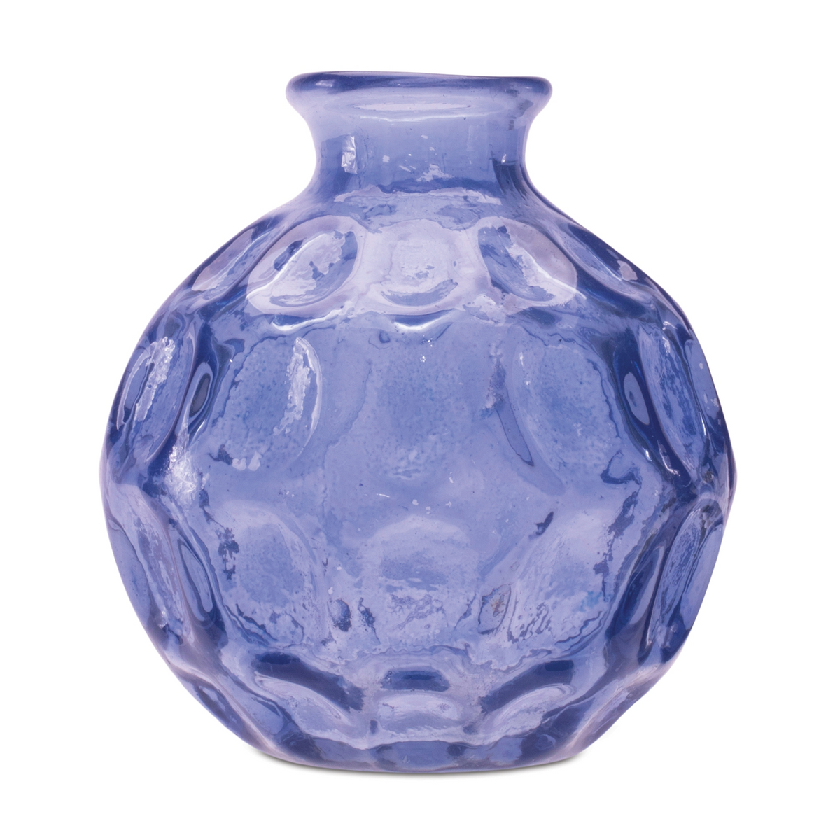 Blue Bubble Glass Bud Vase (Set of 2) -Ship Only