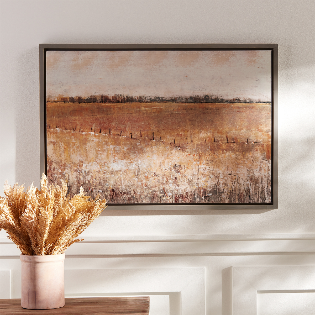 Framed Landscape Canvas Art 34"L -Ship Only