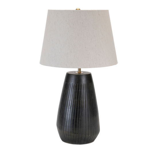 Table Lamp 21"H Wood/Iron -Ship Only