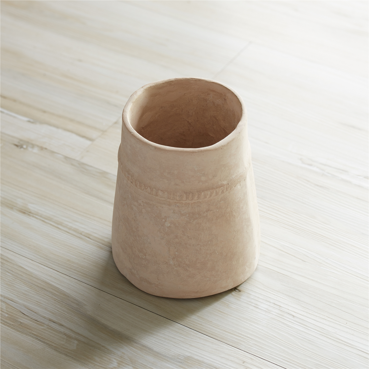Vase 5.5"D x 6.5"H Recycled Paper/Chalk Powder -Ship Only