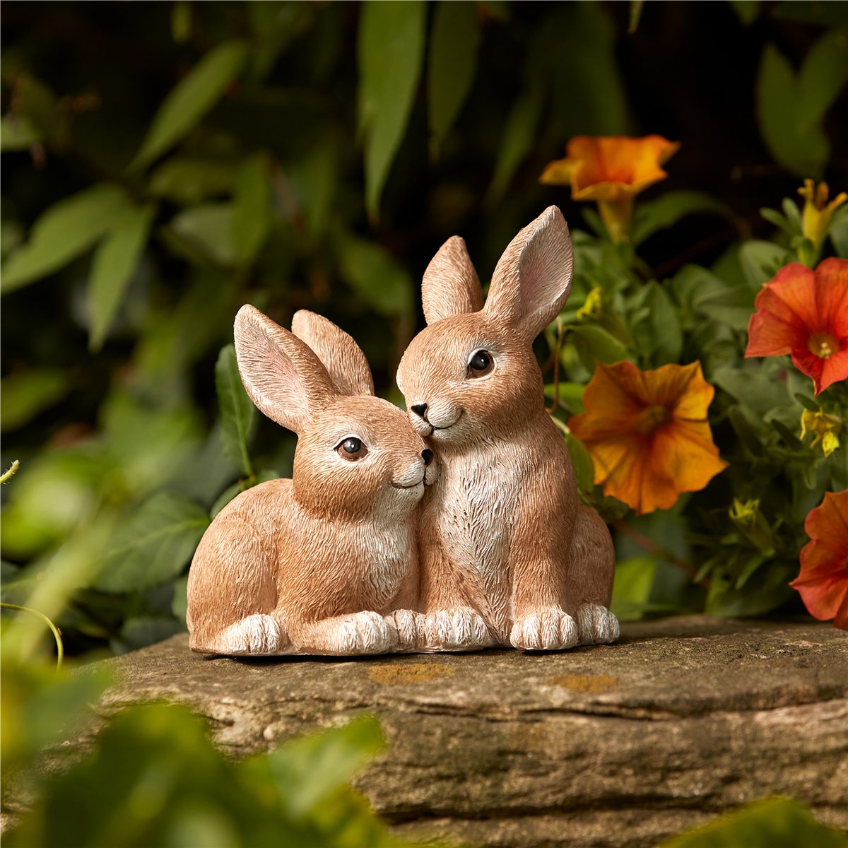 Woodland Bunny Couple Figurine (Set of 2) -Ship Only