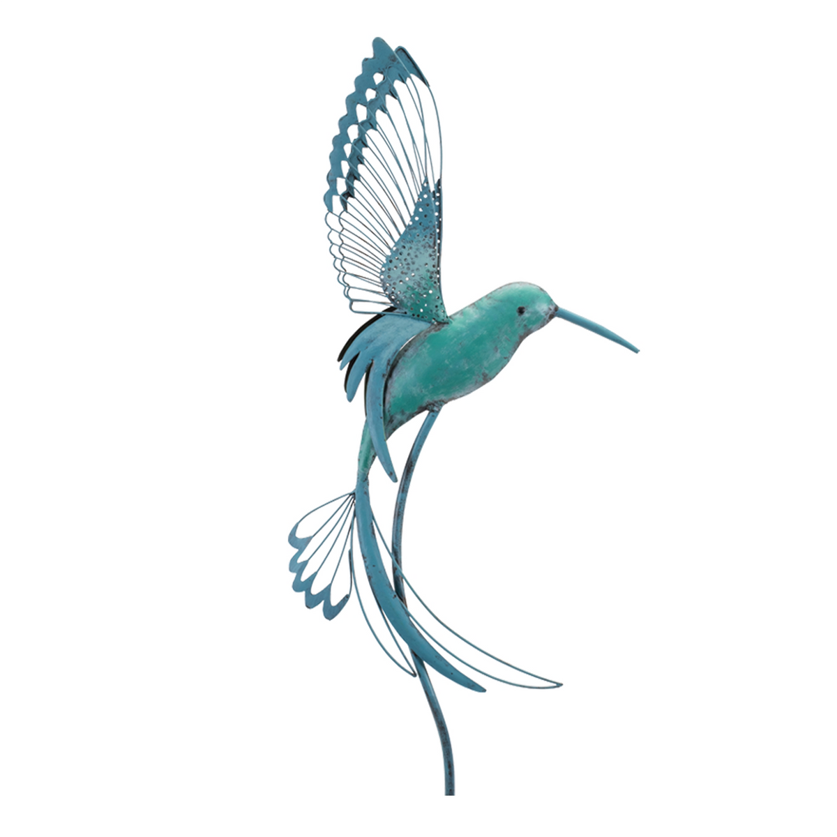 Iron Metal Hummingbird Garden Stake (Set of 2) -Ship Only