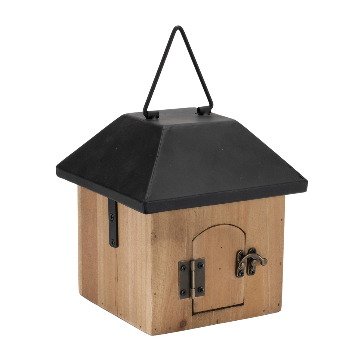 Birdhouse 7.75”H Wood/Metal -Ship Only