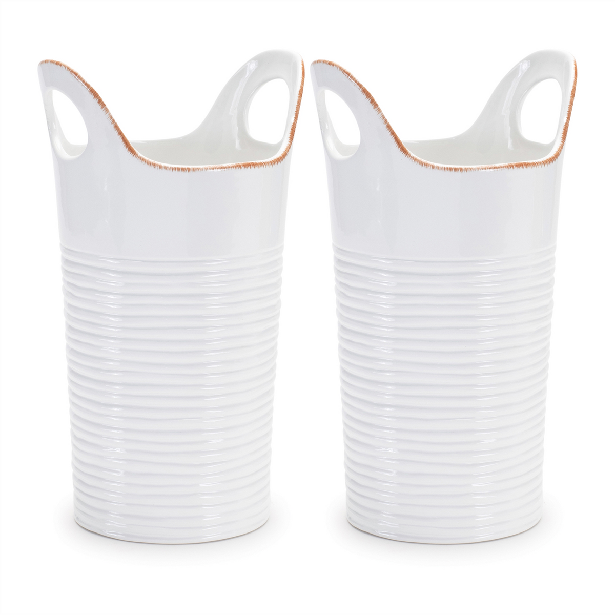 Ceramic Bucket Vase (Set of 2) -Ship Only