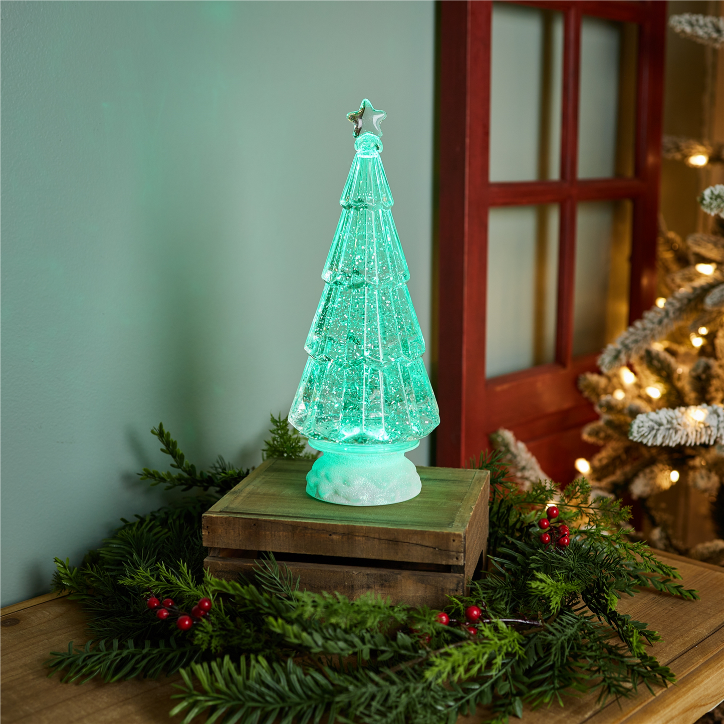 Green LED Christmas Tree 12"H