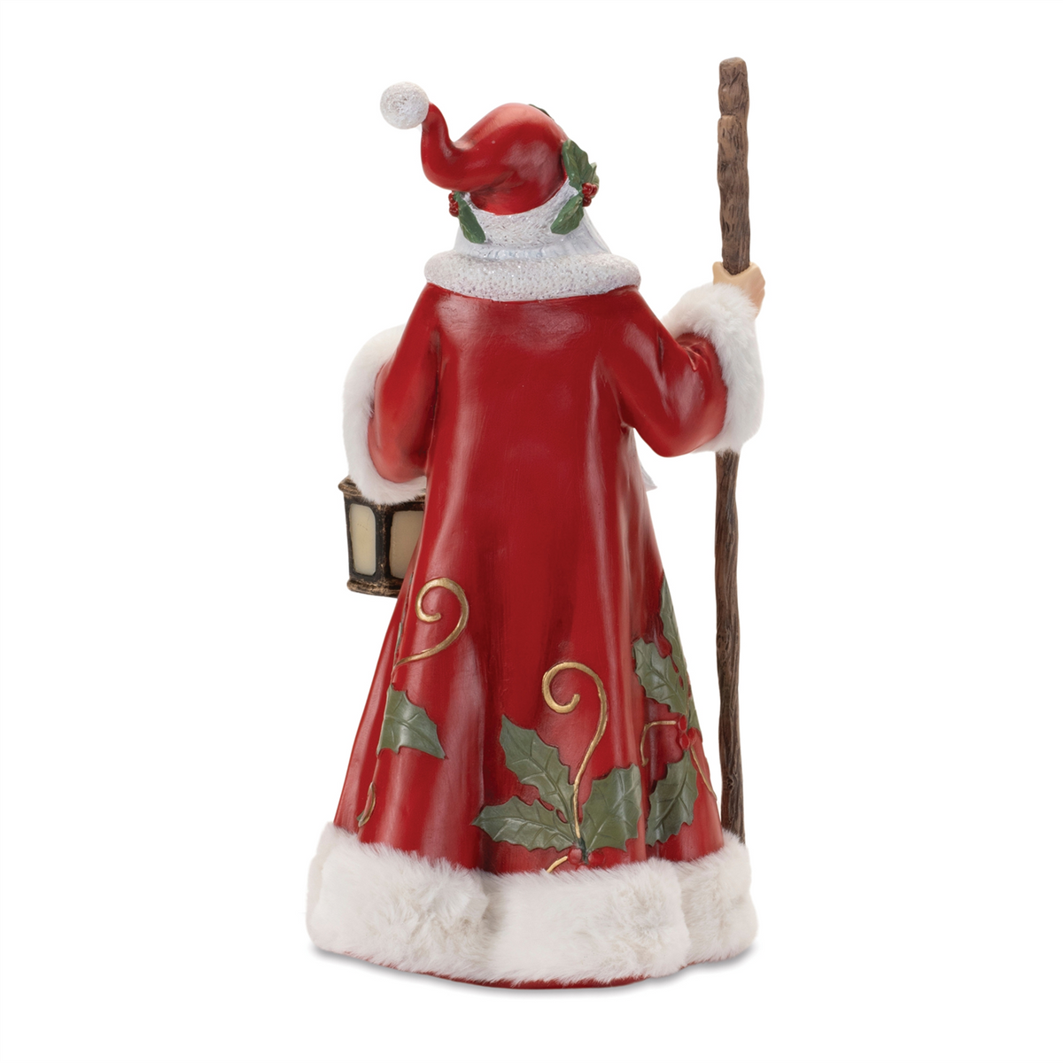 Holiday Santa with Lantern Statue 13.5"H -Ship Only