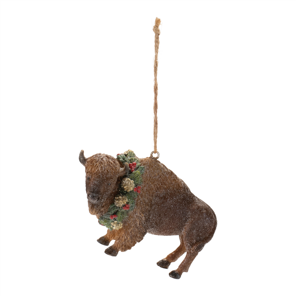 Bison Ornament (Set of 12) 4"L x 2.75"H Resin -Ship Only