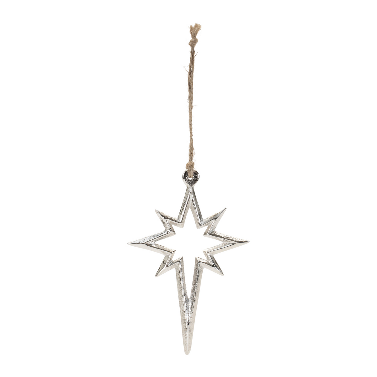 Star Ornament (Set of 12) 5.5”H Aluminum -Ship Only
