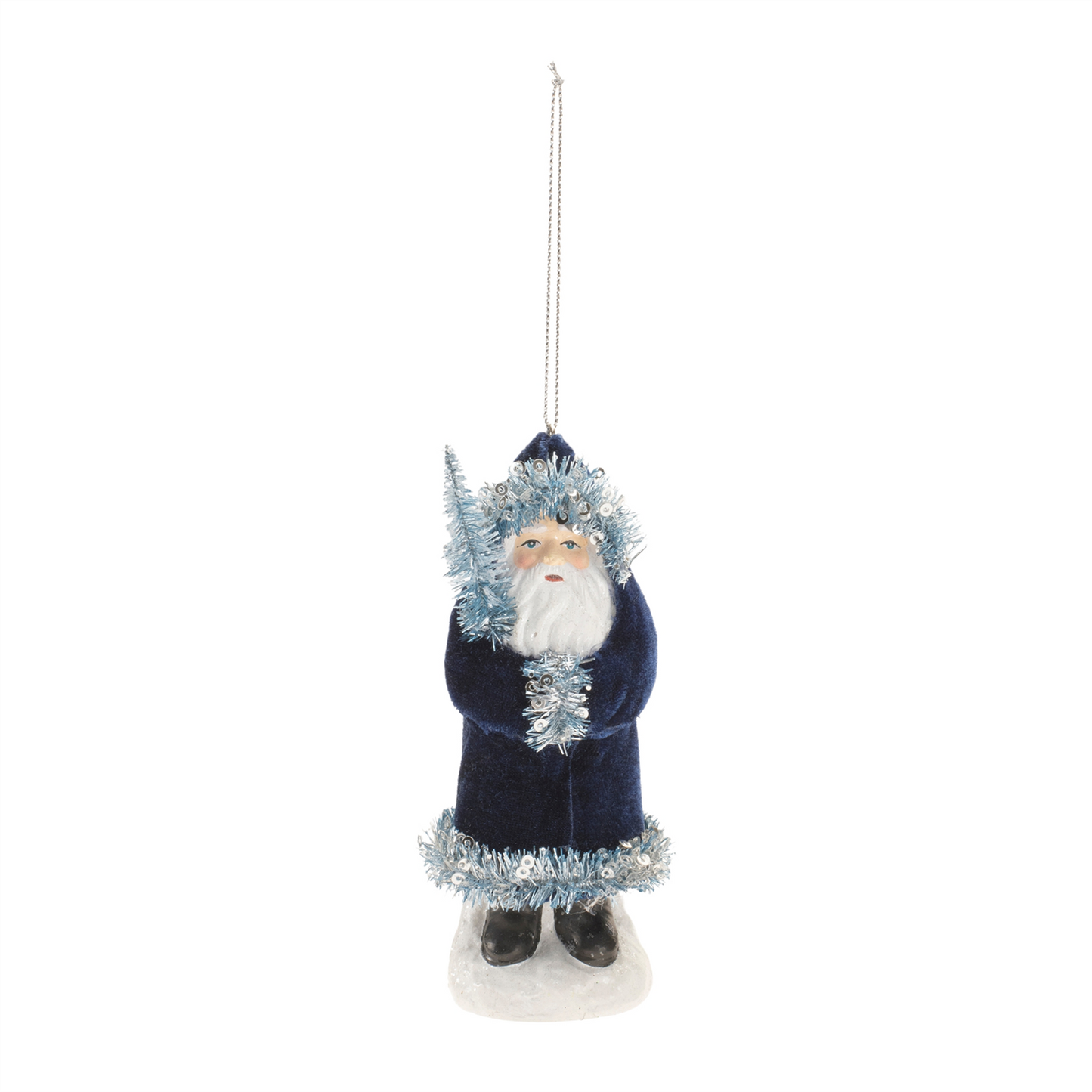 Santa Ornament (Set of 4) 5"H Paper Pulp