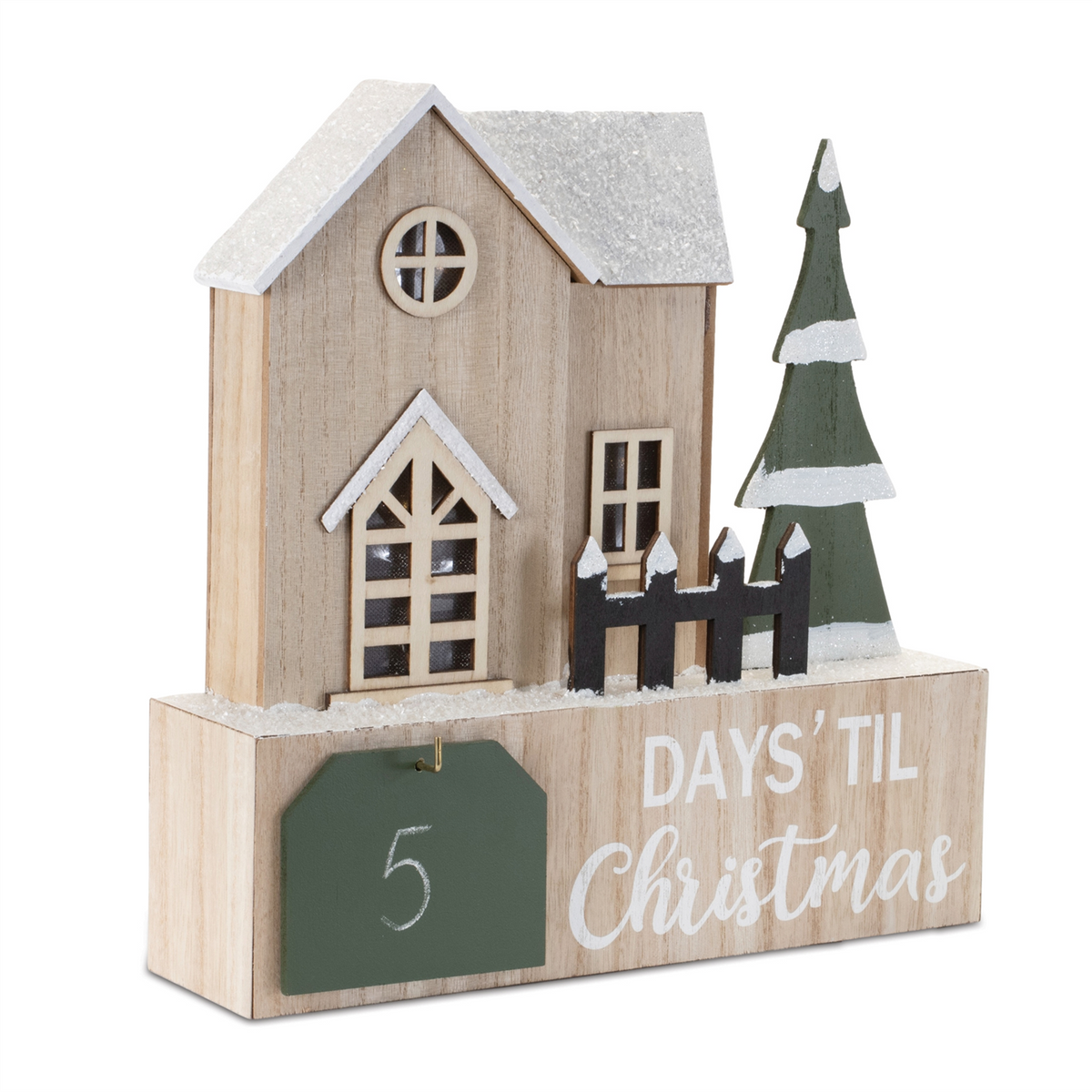 LED House Christmas Countdown 12"L -Ship Only