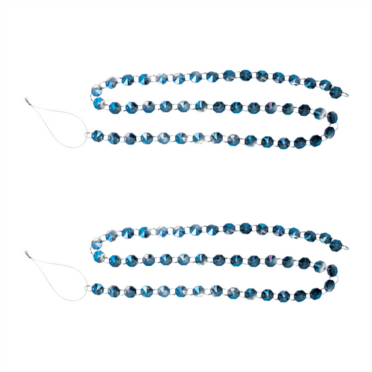 Iridescent Glass Jewel Garland (Set of 2) -Ship Only