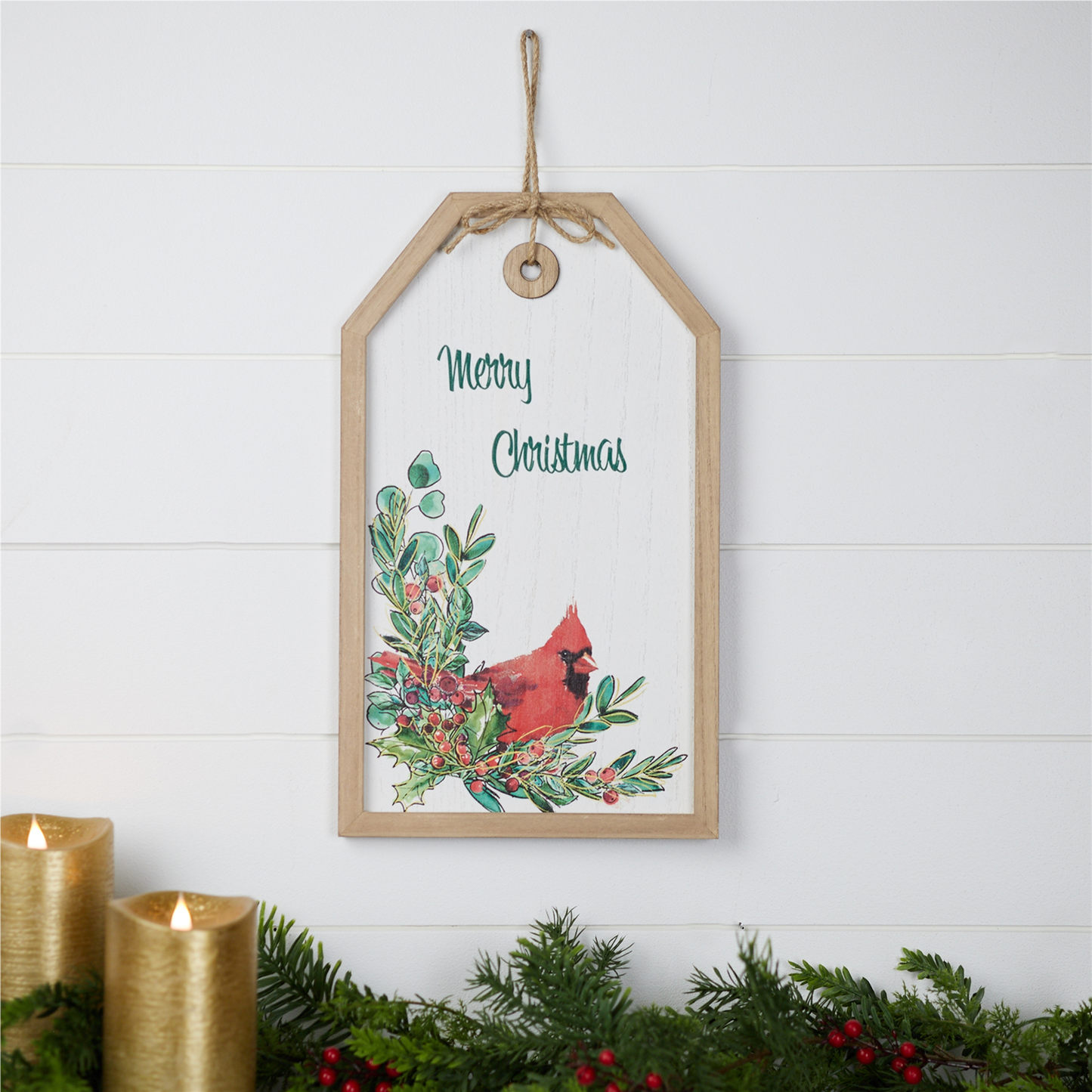 Merry Christmas Cardinal Tag