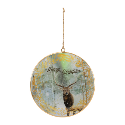 Deer Disc Ornament (Set of 6)