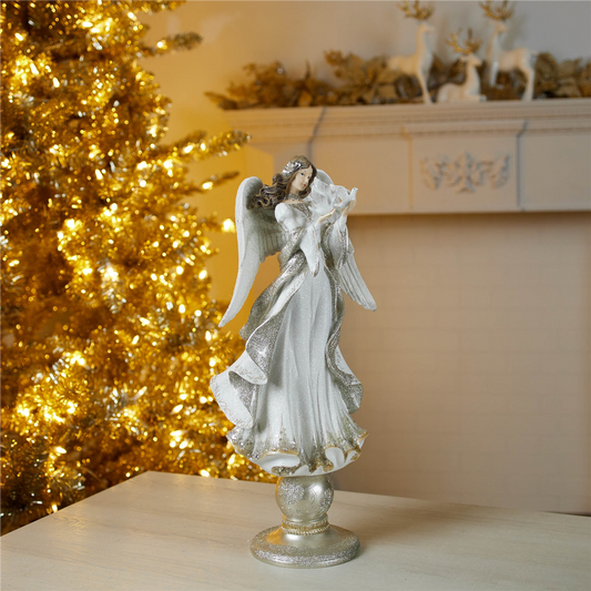 Angel w/Dove 20”H Resin -Ship Only