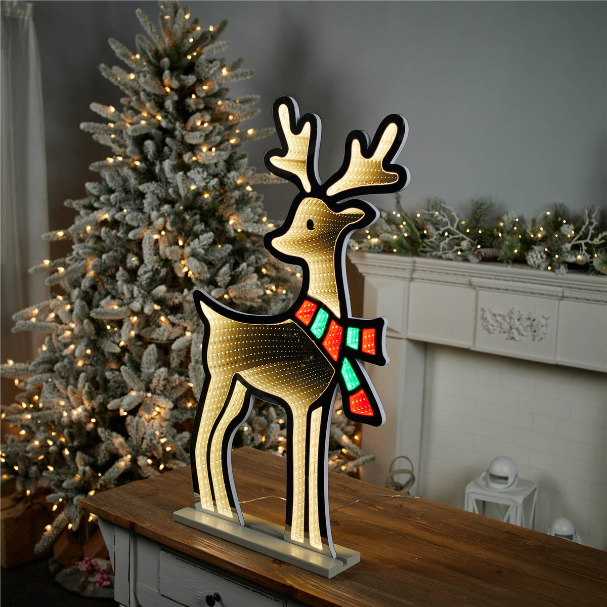 Deer with Scarf Ekkolight 33"H -Ship Only