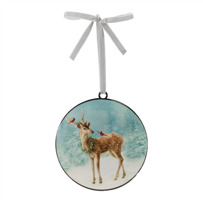 Deer Disc Ornament (Set of 12)