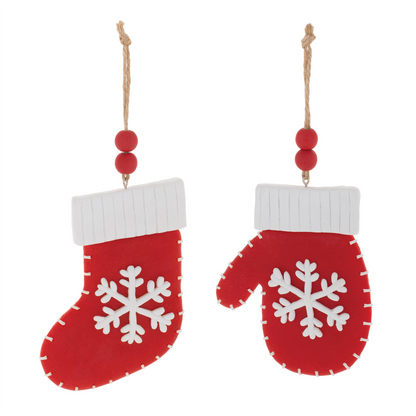 Mitten & Stocking Ornaments – Set of 12