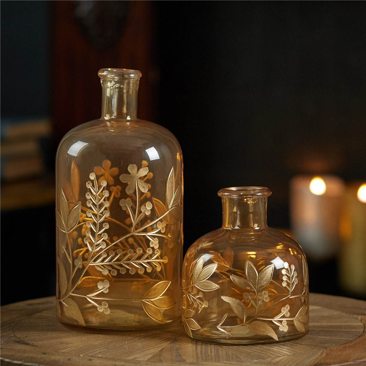 Vase (Set of 2) 5.5”H Glass -Ship Only