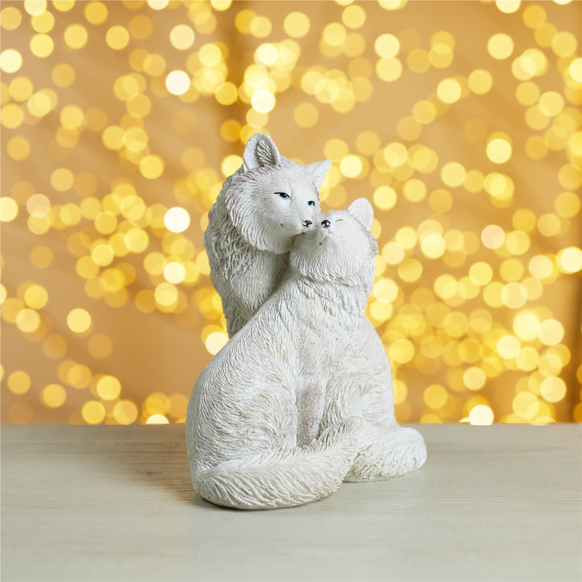 Winter Fox Couple Figurine (Set of 2) -Ship Only