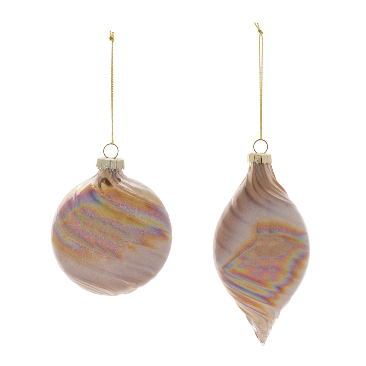 Ornament (Set of 12) 3"D, 5"H Glass -Ship Only