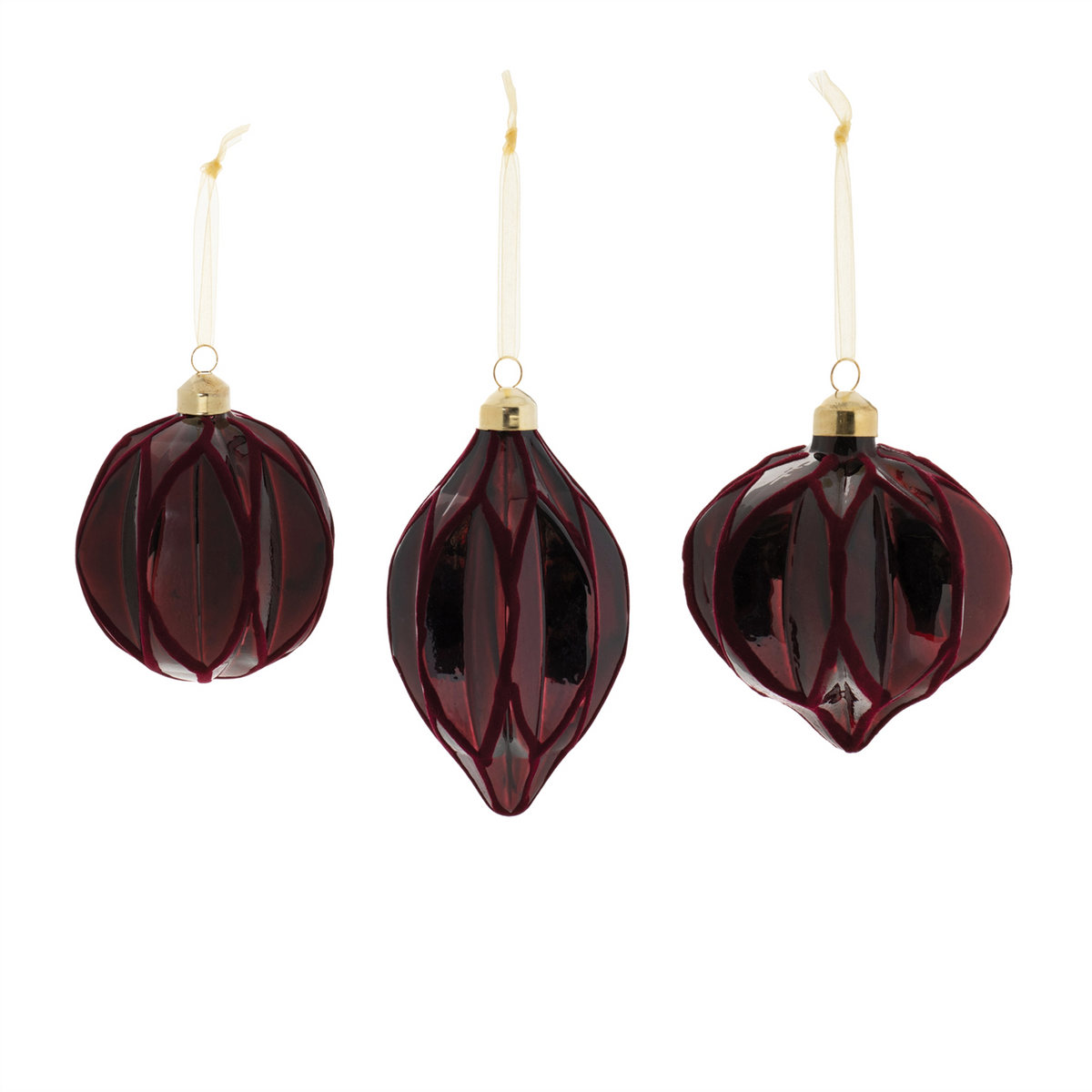 Velvet Glass Ornament (Set of 6)