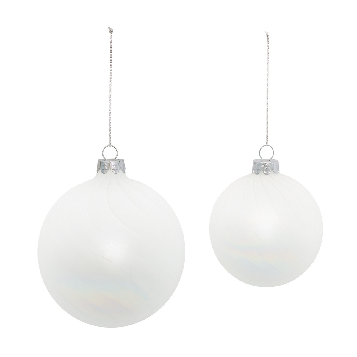 Ball Ornament (Set of 12) 3"D, 4"D Glass -Ship Only