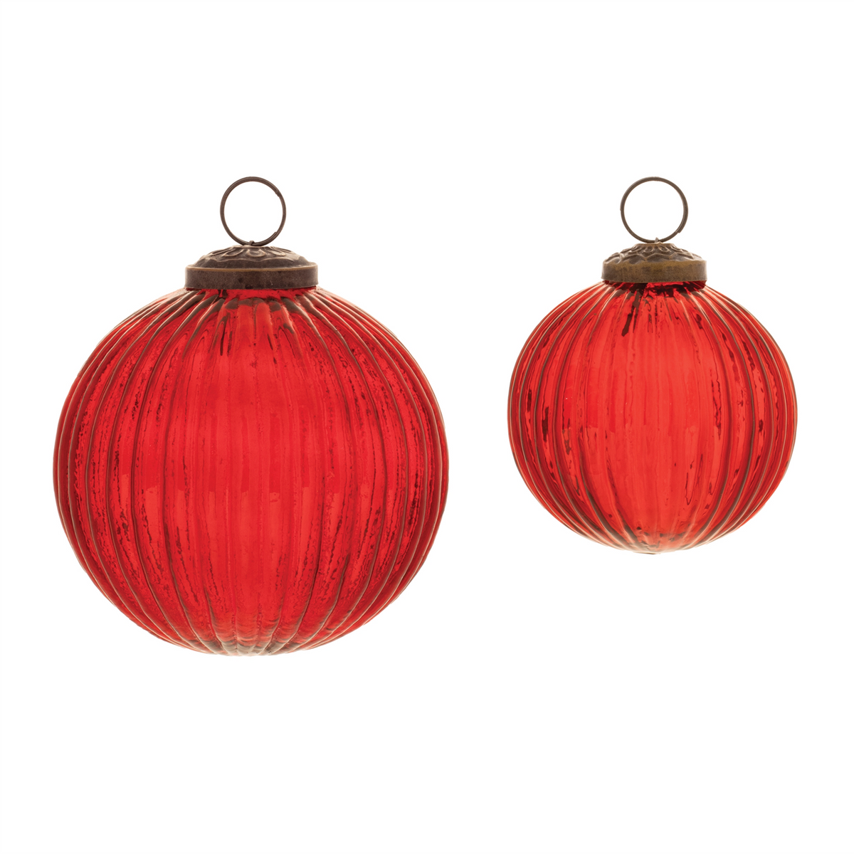 Ball Ornament (Set of 12) 3"D, 4"D Glass -Ship Only