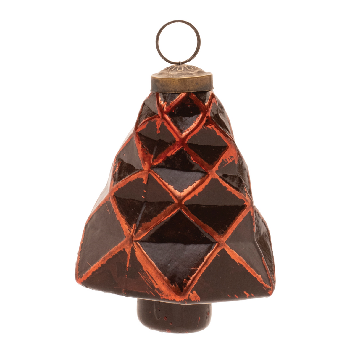 Textured Glass Tree and Onion Ornament (Set of 6)