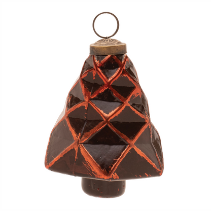 Textured Glass Tree and Onion Ornament (Set of 6)