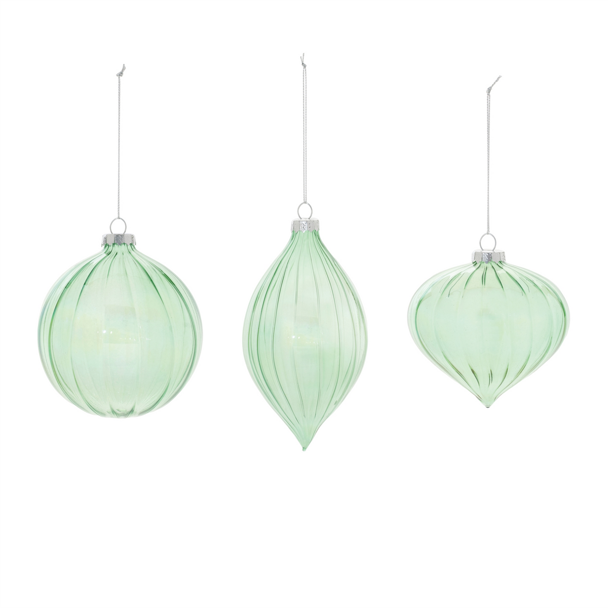 Ornament (Set of 6) 3.5"H, 4"D, 5.5"H Glass -Ship Only
