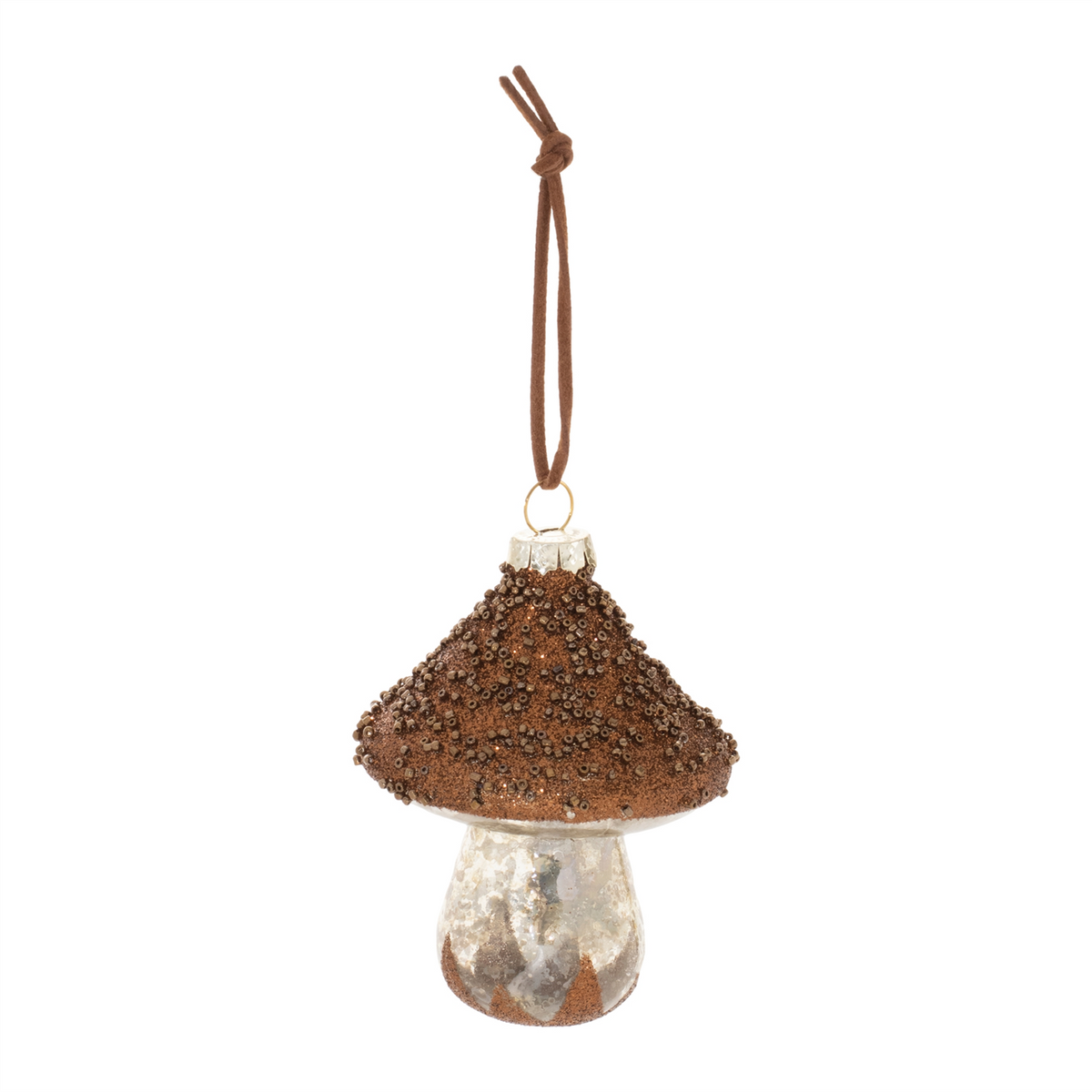Mushroom Ornament (Set of 6) 4”H Glass -Ship Only